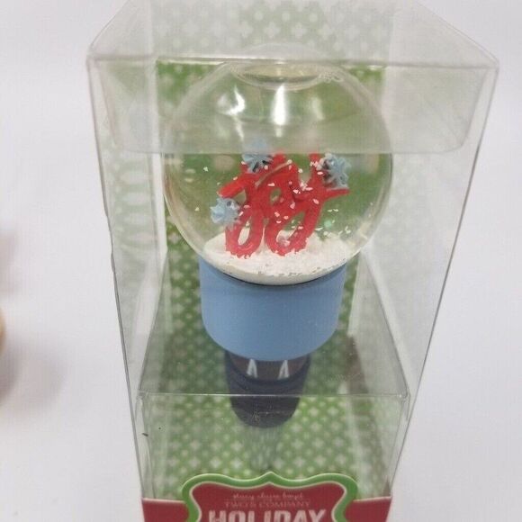 Christmas Wine Grab Gift Cheer Bottle Stopper Snow Globe Bottle Cover Tags Lot 5 - Picture 6 of 11